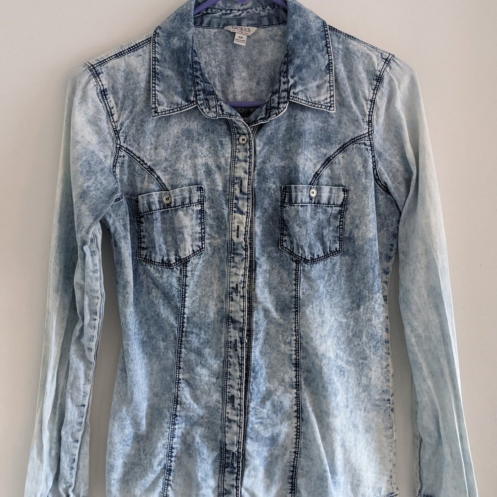 Guess long sleeve button top